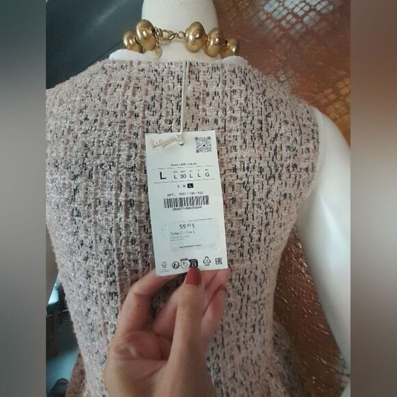 Zara Boucle Cotton Mini Bubble Dress - Picture 5 of 15